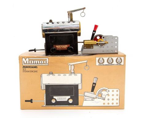 Mamod: A boxed Mamod, Meccano SP3 Steam Engine, appears complete, untested.