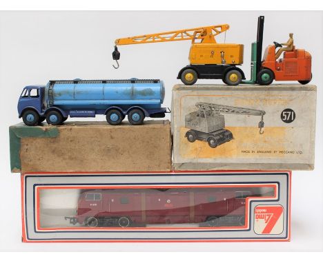 Diecast: A boxed Dinky Supertoys, '571' Coles Mobile Crane, as found, together with a Dinky Supertoys, Foden Tanker, as found