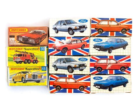 Diecast: A collection of assorted boxed Corgi vehicles, circa 1981, to include: Ford Capri S (2), Austin Metro (3), Rover, Fo