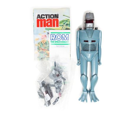 Action Man: An unboxed Action Man 'ROM' The Space Knight, electronic action figure, including the translator, energy analyser
