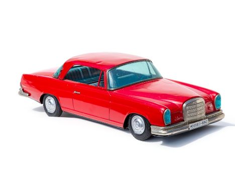 Ichiko: An unboxed Japanese tinplate Mercedes Benz 300SE, large scale, friction motor, 24" length approx.