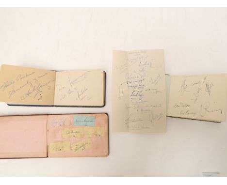 A 1950's speedway autograph album containing 20 signatures of speedway riders of the period including Aub Lawson, Don Lawson,