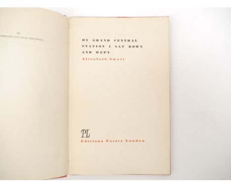 Elizabeth Smart: 'By Grand Central Station I Sat Down and Wept', Editions Poetry London, 1945, 1st edition, original cloth gi
