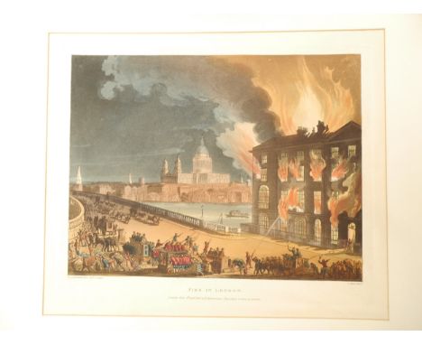 Twelve early C19th hand coloured aquatints of London by Augustus Charles Pugin and Thomas Rowlandson, which appeared in 'The 