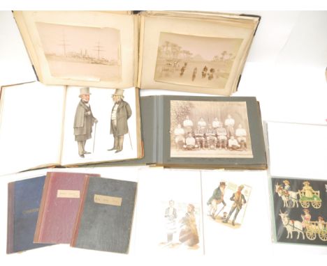 A collection of assorted ephemera, including album containing approx 34 C19th albumen views mainly of Egypt, including pyrami