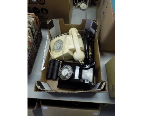 2 Vintage GPO Bakelite Telephones 332L and 746F