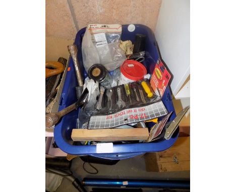 Box of assorted tools