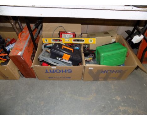 2 boxes of tools including welding rods