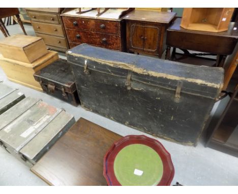 Large canvas trunk and other