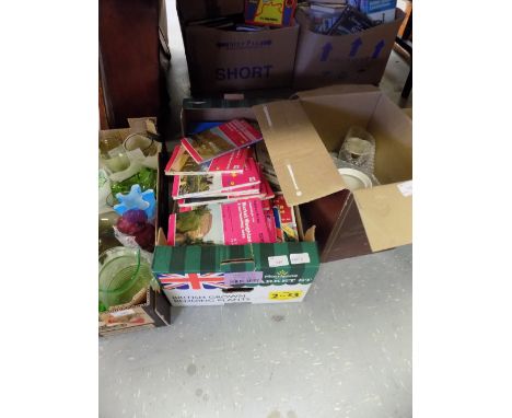 Box of Ordnance Survey maps mainly Landranger series