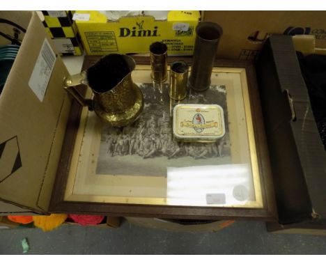 WW1/WW2 Regiment Photo, Trench Art and Survival Kit