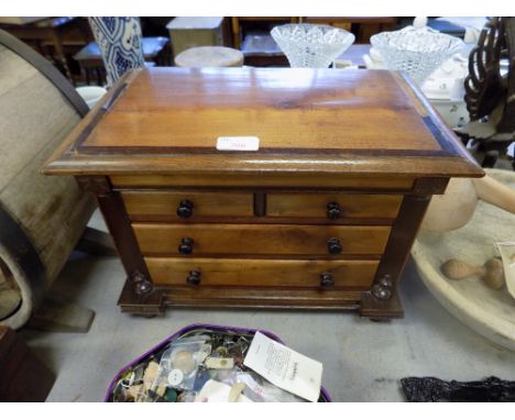 Miniature mahogany Scotch chest