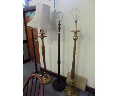 Early 20th century mahogany standard lamp