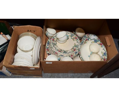 A Royal Couldon Victoria pattern part dinner service; together with a Staffordshire part tea service 
