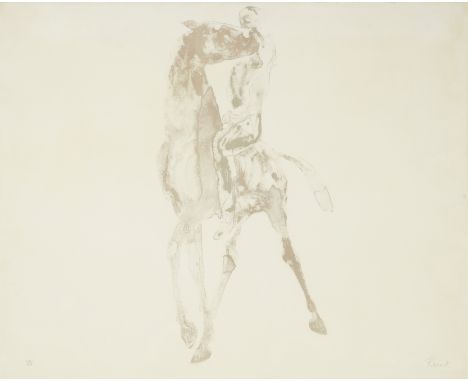Dame Elisabeth Frink R.A. (British, 1930-1993)Horse and Rider I, from Horse and Rider (Wiseman 43) Lithograph in colours, 197