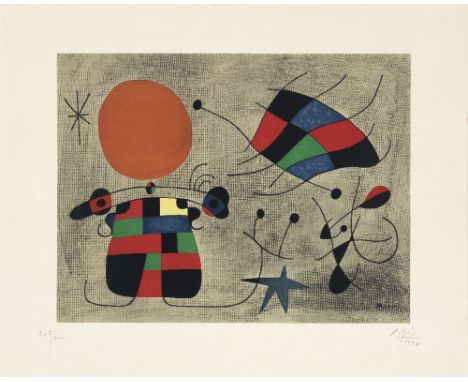After Joan Miró (Spanish, 1893-1983)Le Sourire aux ailes flamboyantes (Maeght 1705) Lithograph in colours, 1954, on Arches wo
