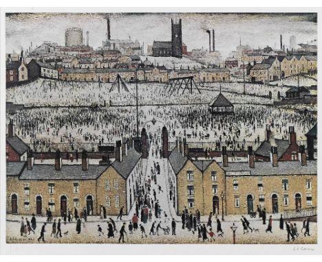 Laurence Stephen Lowry R.A. (British, 1887-1976)Britain at Play Offset lithograph in colours, on wove paper, signed in pencil