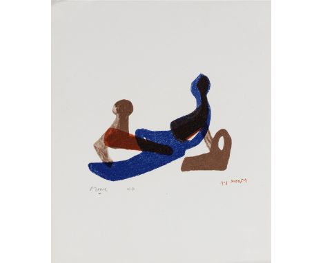 Henry Moore O.M., C.H. (British, 1898-1986)Mother and Child, from Shelter Sketchbook (Cramer 83) Lithograph in colours, 1967,