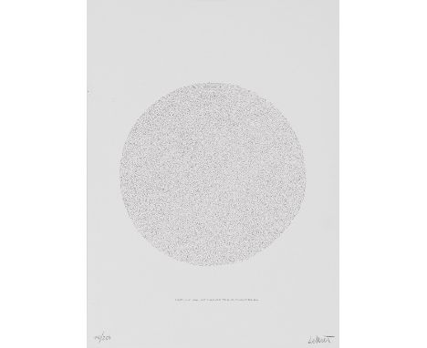 Sol LeWitt (American, 1928-2007)Lines, Not Long, Not Heavy, Not Touching, Drawn at Random (Circle) (Krakow 1970.06.) Lithogra