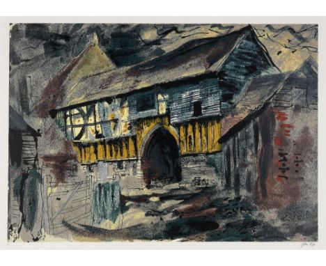 John Piper C.H. (British, 1903-1992)Wigmore Abbey Gateway (Levinson 323) Screenprint in colours, 1981, on wove paper, signed 