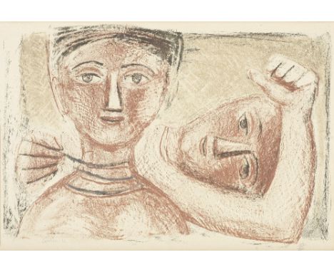 Massimo Campigli (Italian, 1895-1971)La Collana II (Meloni/Tavola 142) Lithograph in colours, 1952, on wove paper, signed, da