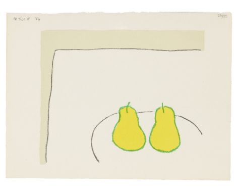 William Scott R.A. (British, 1913-1989)Lemon Pears (Archeus  49) Lithograph in colours, 1974, on Arches wove paper, signed, d
