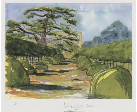 HM King Charles III (British, born 1948)The Thyme Walk, Highgrove House Lithograph in colours, 2006, on wove paper, signed, d