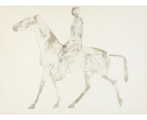 Dame Elisabeth Frink R.A. (British, 1930-1993)The Grey Rider (Wiseman 39) Lithograph in colours, 1970, on TH Saunders wove pa