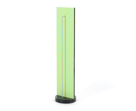 Carlos Cruz-Diez (French/Venezuelan, 1923-2019)Couleur a l'Espace Ariel 1 Chromography in colours over Plexiglas with steel b