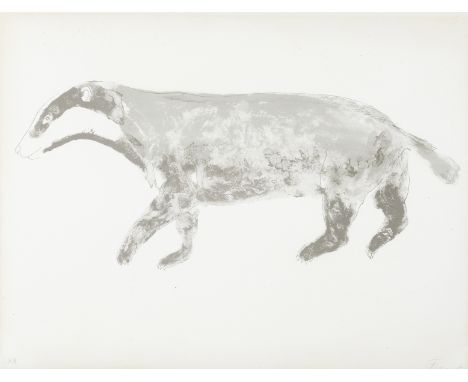 Dame Elisabeth Frink R.A. (British, 1930-1993)Badger, from Eight Animal Series (Wiseman 32) Lithograph in colours, 1970, on w