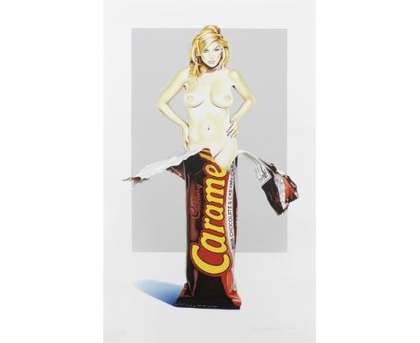 Mel Ramos (American, 1935-2018)Caramia Caramello Lithograph in colours, 2007, on wove paper, signed and numbered 149/199 in p