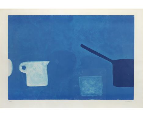 William Scott R.A. (British, 1913-1989)Cup and Pan Blues (Archeus 27) Lithograph in colours, 1970, on wove paper, signed, dat