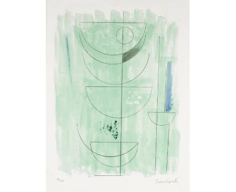 Dame Barbara Hepworth (British, 1903-1975)Green Man Lithograph in colours, 1972, on wove paper, signed and numbered 88/200 in