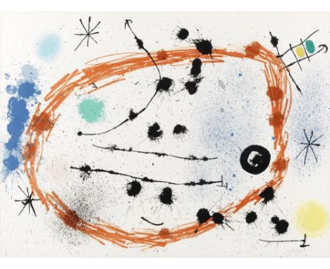 Joan Miró (Spanish, 1893-1983)The Broken Circle (Mourlot 404) Lithograph in colours, 1964, on BFK Rives wove paper, signed an