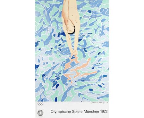 David Hockney R.A. (British, born 1937)Olympische Spiele München 1972 Offset lithographic poster in colours, 1970, on wove pa