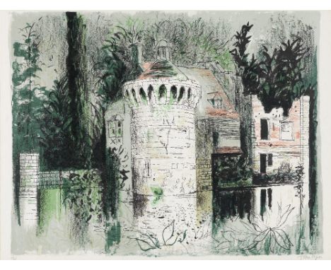 John Piper C.H. (British, 1903-1992)Scotney Castle, Kent (Levinson 265) Lithograph in colours, 1976, on wove paper, signed an