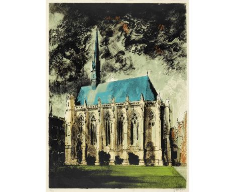 John Piper C.H. (British, 1903-1992)Exeter College Chapel, Oxford (Levinson 269) Screenprint in colours, 1977, on wove paper,