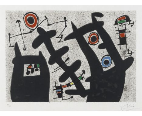 Joan Miró (Spanish, 1893-1983)Plate IV, from Le lézard aux plumes d'or (Mourlot 794; Cramer 148) Lithograph in colours, 1971,