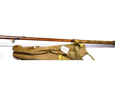 FISHING - A B. JAMES &amp; SON RICHARD WALKER MK IV AVON 10FT 2IN. (310CM) TWO-PIECE SPLIT CANE ROD  in a canvas slip. Condit