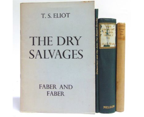 [CLASSIC LITERATURE]  Eliot, T.S. The Dry Salvages, first edition, Faber &amp; Faber, London, 1941, stiff paper covers (non p
