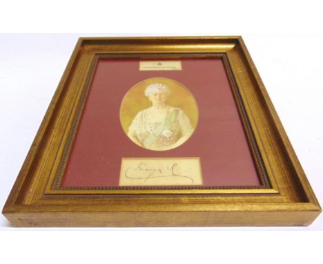 ROYAL MEMORABILIA - ASSORTED  comprising a clipped autograph of Queen Mary [of Teck] (1867-1953), mounted with a printed port