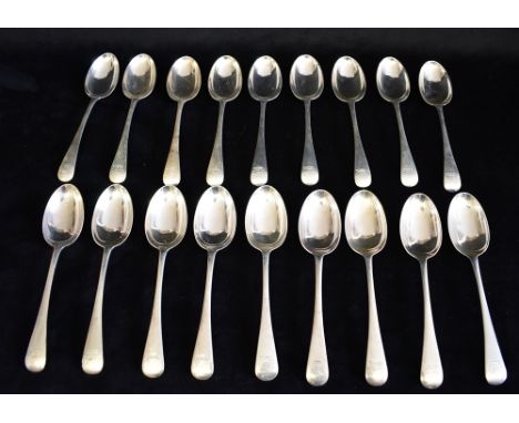 AN EXTENDED PART SILVER CANTEEN OF FLATWARE All with the Julian family crest of a salamander within flames, comprising 24 tab