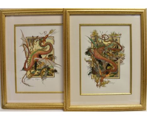 GRAHAM ILLINGWORTH (BRITISH b.1953) 'Flight' and 'Incendiary'  Pair of limited edition prints  Numbered 288/295 and signed in