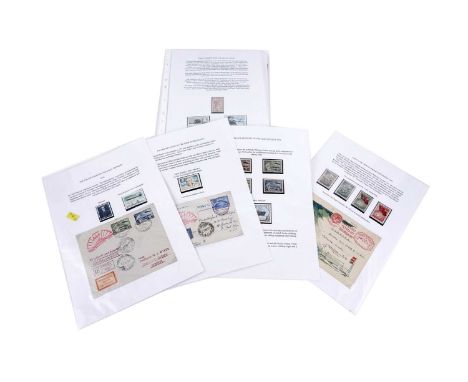 Arctic Exhibition Interest: a typed display of mostly commemorative stamps, postcards, covers and photographs, to include: co