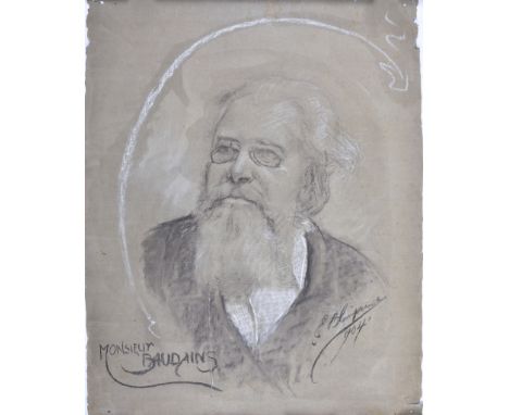 Edmund Blampied R.E., R.B.A. (Jersey, 1886-1966), Portrait of Advocate Philippe Baudains (Jersey, 1836-1908). Constable of St