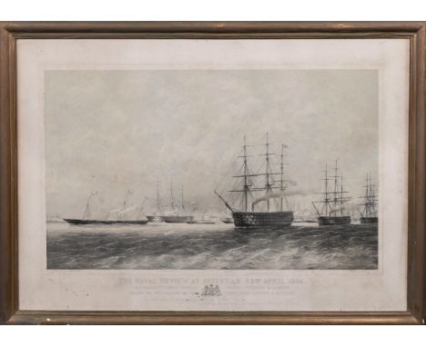 Thomas Goldsworth Dutton (British, c1819-1891) after Philip John Ouless (Jersey, 1817-1885), The Naval Review at Spithead 23r