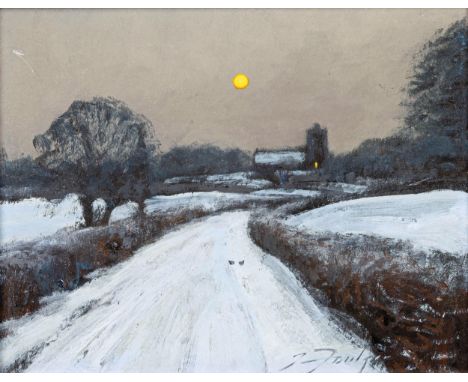 John Foulger (British, 1943-2007), “The Back Road to Stanton on Arrow, Herefordshire”. acrylic on board, signed lower right, 