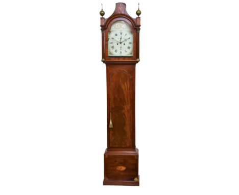 An 18th century Channel Island longcase clock by Thomas Andre Naftel, Guernsey, 86in. (218cm.) high.  * Thomas André Naftel w