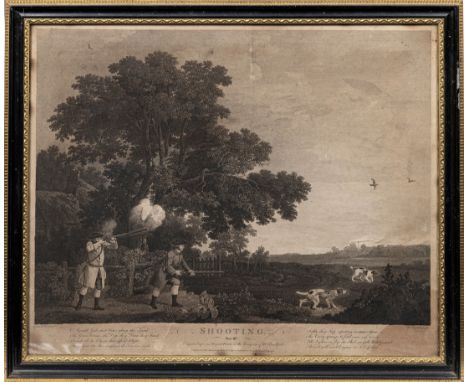 William Woollett (1735-1785), after George Stubbs ARA (1724-1806), Shooting, a set of four, engravings, published by Thomas B