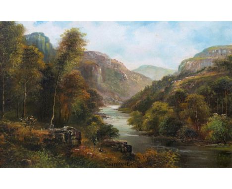 George Willis-Price (British, 1866-1949), ‘Dove Dale Derbyshire. oil on board, signed lower centre ‘Willis Pryce’, inscribed 